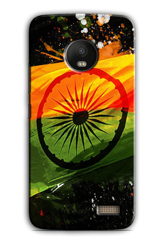 Indian Flag Case for Moto E4(Design - 137)