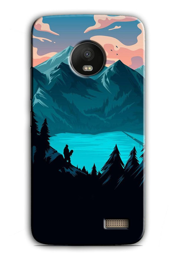 Mountains Case for Moto E4 (Design - 186)
