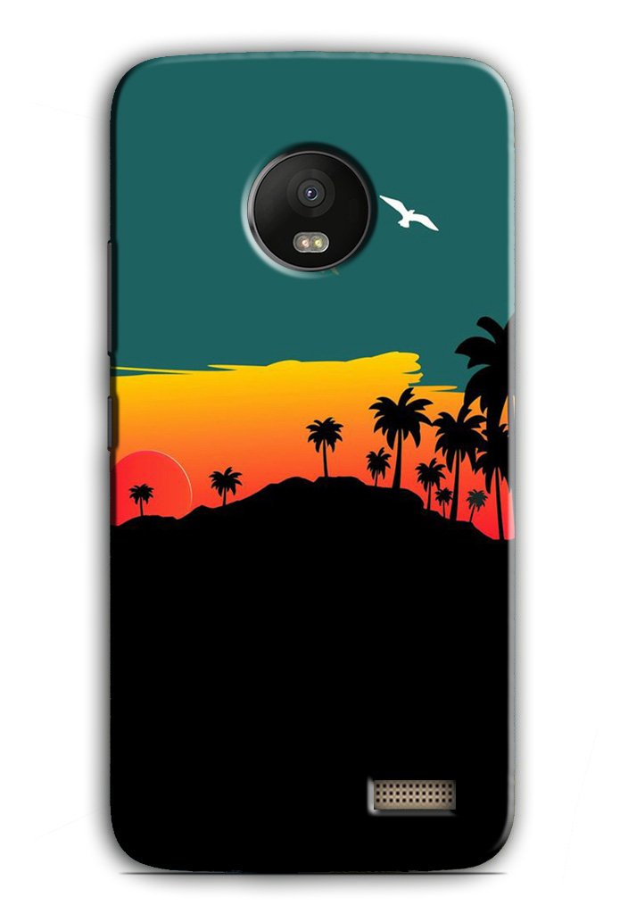 Sky Trees Case for Moto E4 (Design - 191)