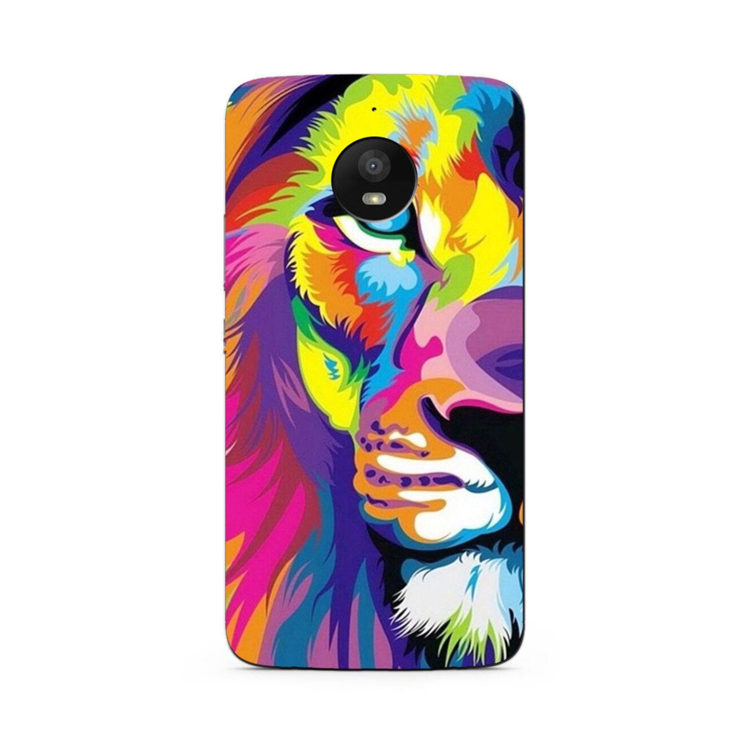 Colorful Lion Case for Moto E4 Plus  (Design - 110)