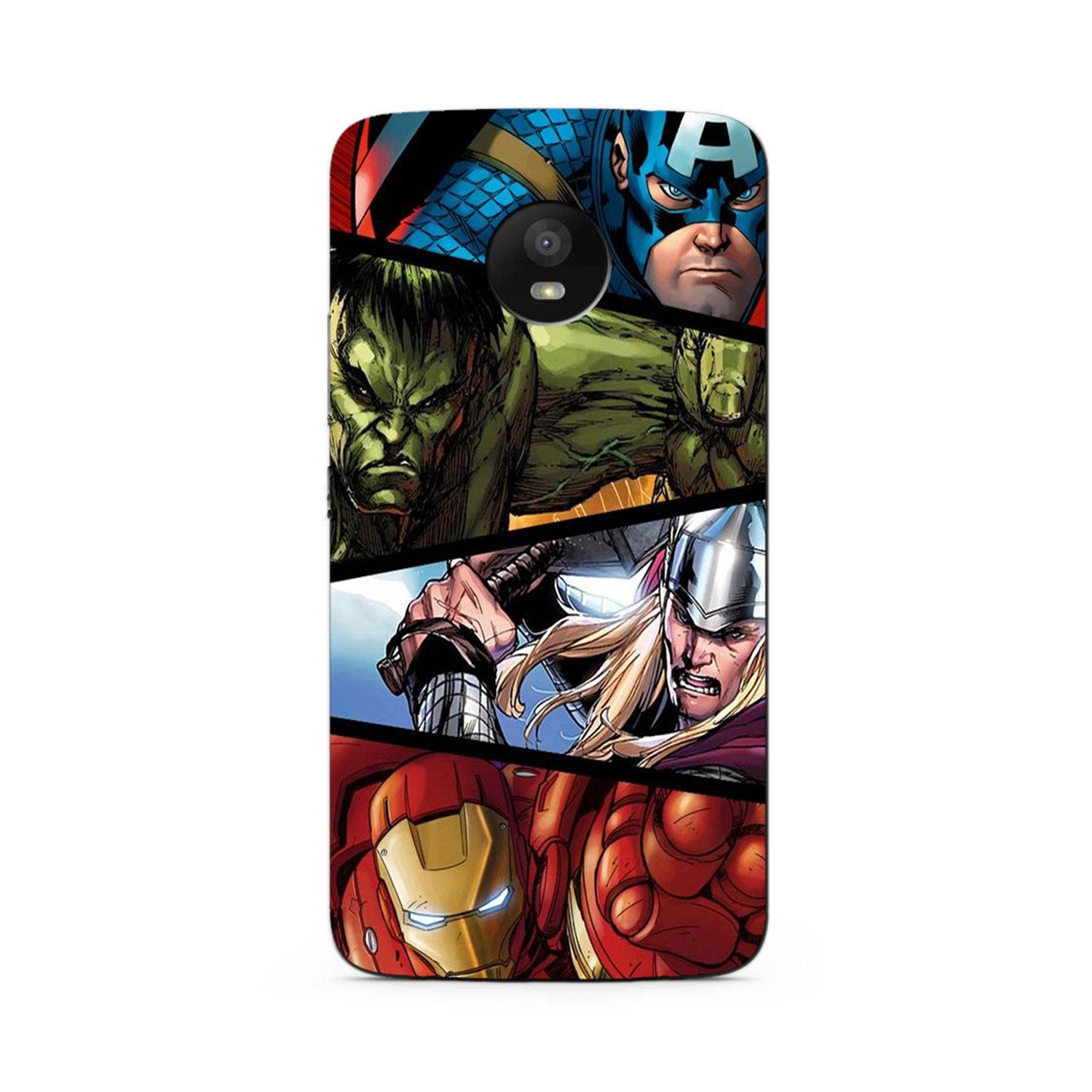 Avengers Superhero Case for Moto E4 Plus  (Design - 124)