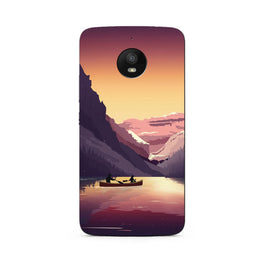 Mountains Boat Case for Moto E4 Plus (Design - 181)