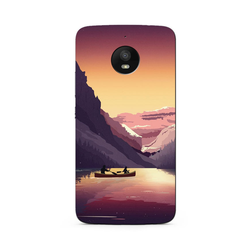 Mountains Boat Case for Moto E4 Plus (Design - 181)