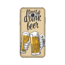 Drink Beer Mobile Back Case for Galaxy E5  (Design - 328)
