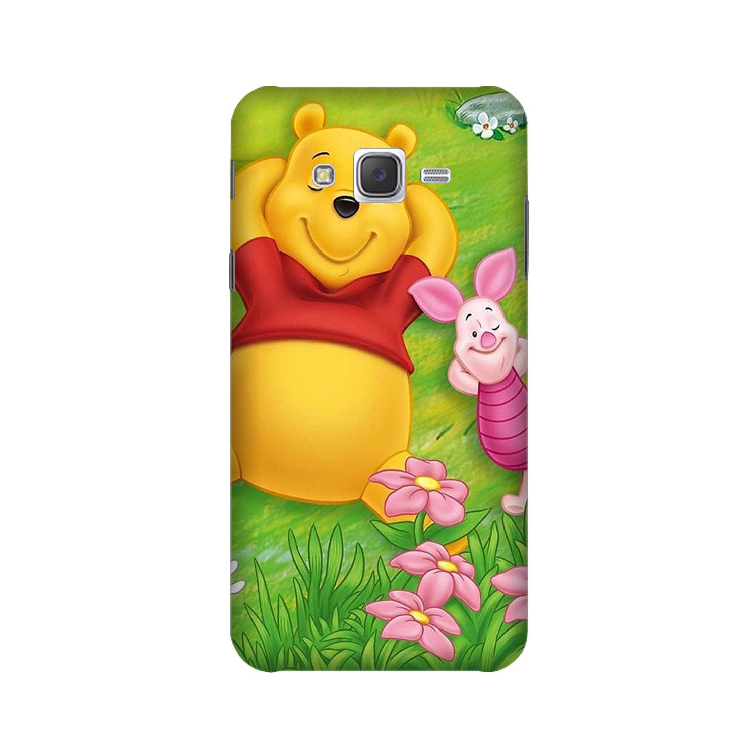 Winnie The Pooh Mobile Back Case for Galaxy J3 (2015)  (Design - 348)