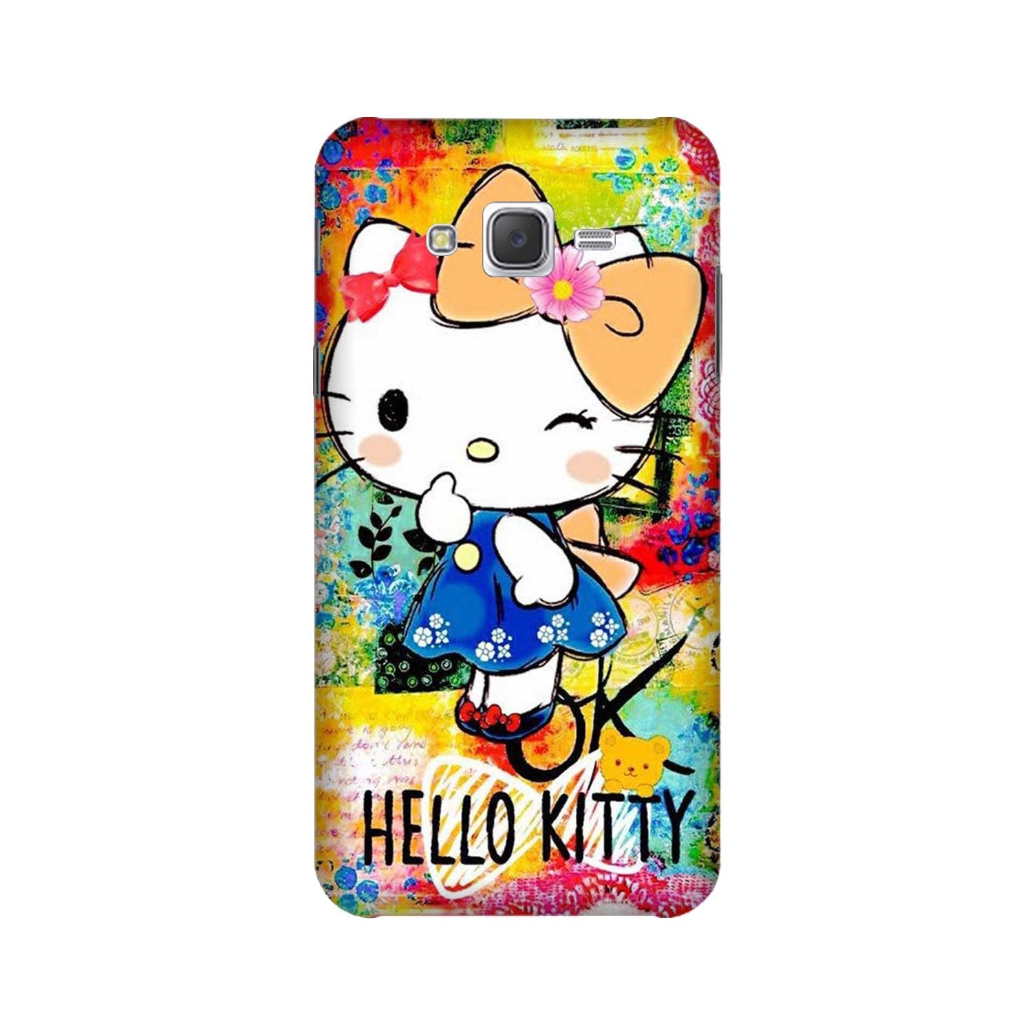Hello Kitty Mobile Back Case for Galaxy E7  (Design - 362)