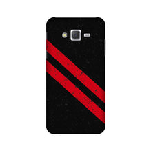 Black Red Pattern Mobile Back Case for Galaxy J7 (2015) (Design - 373)