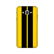 Black Yellow Pattern Mobile Back Case for Galaxy J7 (2015) (Design - 377)