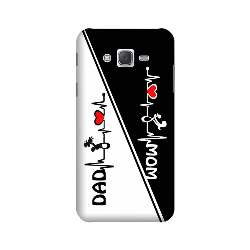 Love Mom Dad Mobile Back Case for Galaxy E7  (Design - 385)