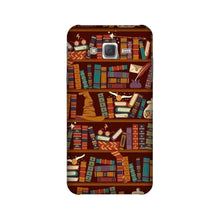 Book Shelf Mobile Back Case for Galaxy J3 (2015)  (Design - 390)