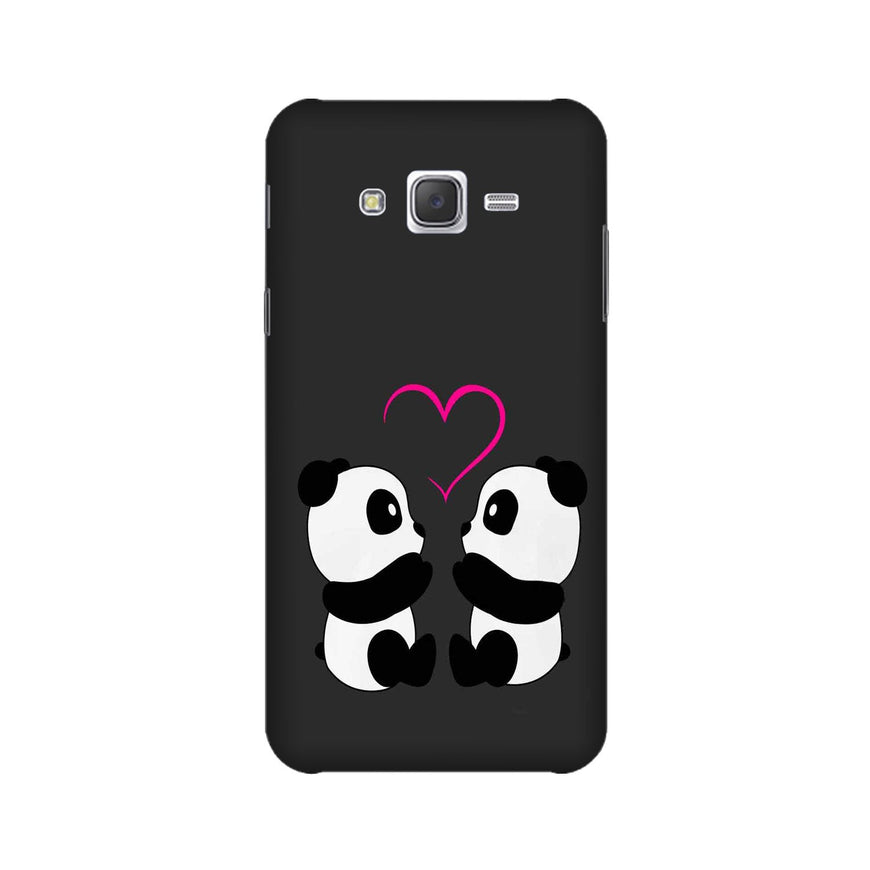 Panda Love Mobile Back Case for Galaxy J7 (2015) (Design - 398)