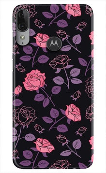 Rose Pattern Mobile Back Case for Moto E6s (Design - 2)