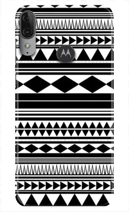 Black white Pattern Case for Moto E6s