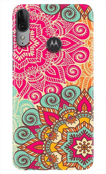 Rangoli art Mobile Back Case for Moto E6s (Design - 6)