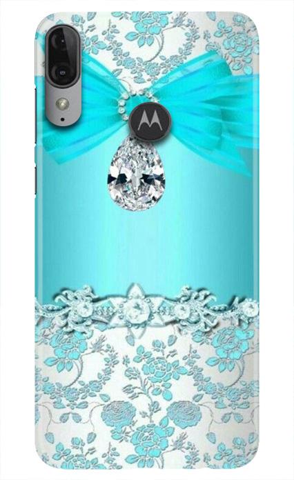 Shinny Blue Background Case for Moto E6s