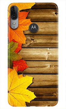 Wooden look3 Mobile Back Case for Moto E6s (Design - 61)