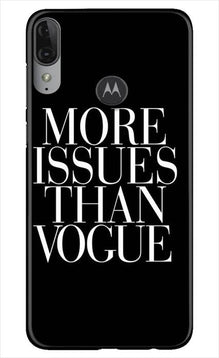 More Issues than Vague Mobile Back Case for Moto E6s (Design - 74)