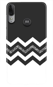Black white Pattern2Mobile Back Case for Moto E6s (Design - 83)