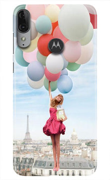 Girl with Baloon Mobile Back Case for Moto E6s (Design - 84)