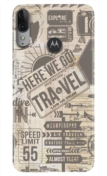 Travel Mobile Back Case for Moto E6s  (Design - 104)
