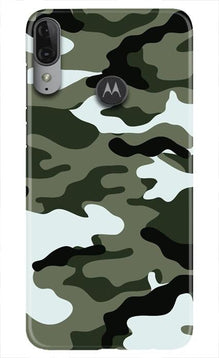 Army Camouflage Mobile Back Case for Moto E6s  (Design - 108)