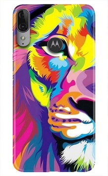 Colorful Lion Mobile Back Case for Moto E6s  (Design - 110)