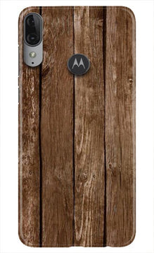 Wooden Look Mobile Back Case for Moto E6s  (Design - 112)