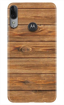 Wooden Look Mobile Back Case for Moto E6s  (Design - 113)