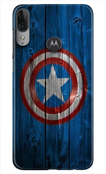 Captain America Superhero Mobile Back Case for Moto E6s  (Design - 118)