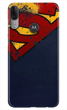 Superman Superhero Mobile Back Case for Moto E6s  (Design - 125)