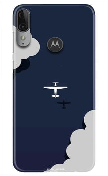 Clouds Plane Mobile Back Case for Moto E6s (Design - 196)