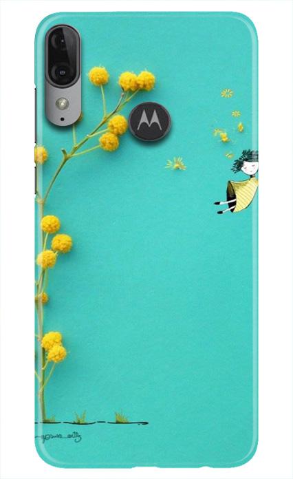 Flowers Girl Case for Moto E6s (Design No. 216)