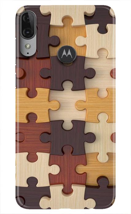 Puzzle Pattern Case for Moto E6s (Design No. 217)