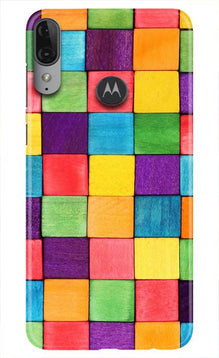 Colorful Square Mobile Back Case for Moto E6s (Design - 218)