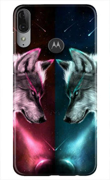Wolf fight Mobile Back Case for Moto E6s (Design - 221)