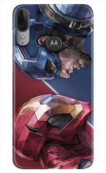 Ironman Captain America Mobile Back Case for Moto E6s (Design - 245)