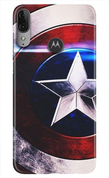 Captain America Shield Mobile Back Case for Moto E6s (Design - 250)
