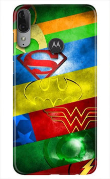 Superheros Logo Mobile Back Case for Moto E6s (Design - 251)