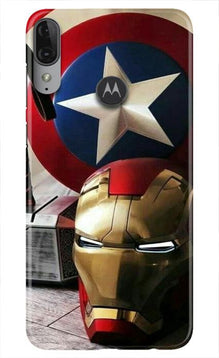 Ironman Captain America Mobile Back Case for Moto E6s (Design - 254)