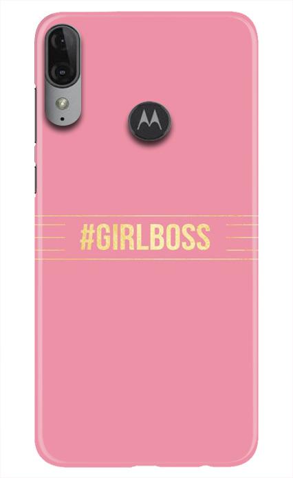 Girl Boss Pink Case for Moto E6s (Design No. 263)