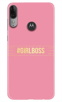 Girl Boss Pink Mobile Back Case for Moto E6s (Design - 263)