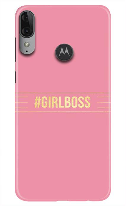 Girl Boss Pink Case for Moto E6s (Design No. 263)