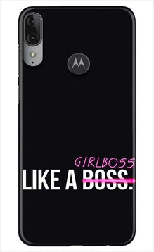 Like a Girl Boss Mobile Back Case for Moto E6s (Design - 265)