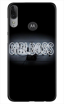 Girl Boss Black Mobile Back Case for Moto E6s (Design - 268)