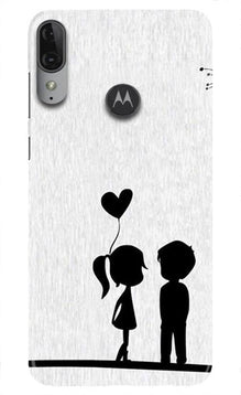 Cute Kid Couple Mobile Back Case for Moto E6s (Design - 283)