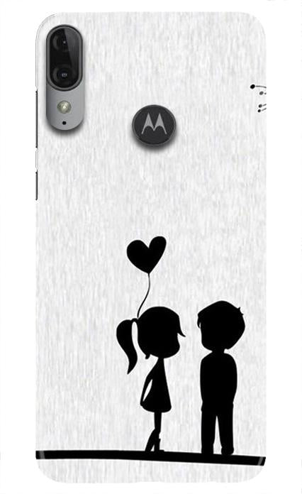 Cute Kid Couple Case for Moto E6s (Design No. 283)