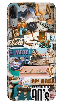 Vintage Design Mobile Back Case for Moto E6s (Design - 284)