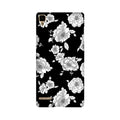 White flowers Black Background Case for Oppo F1