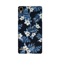 White flowers Blue Background2 Case for Oppo F1