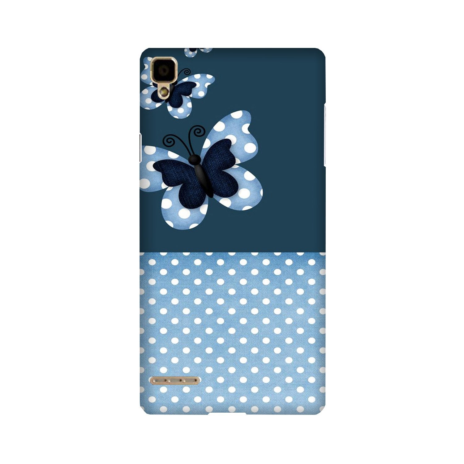White dots Butterfly Case for Oppo F1